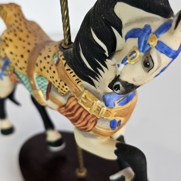 LEOPARD SADDLE HORSE FRANKLIN MINT - TREASURY OF CAROUSEL ART - 1988 - Picture 3 of 5
